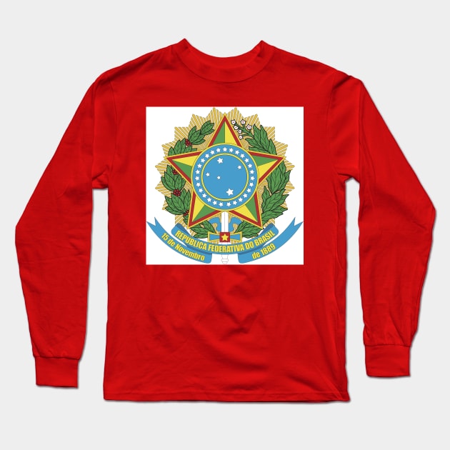 Brazilian Coat of Arms Long Sleeve T-Shirt by zwrr16